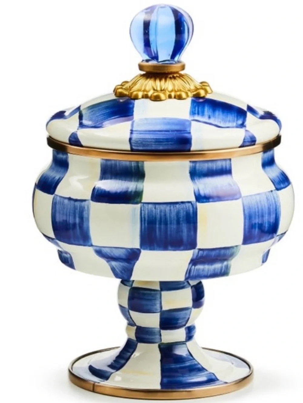 MacKenzie-Childs Royal Check Curiosity Pot